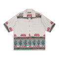 White Media Naranja Open Collar Shirt