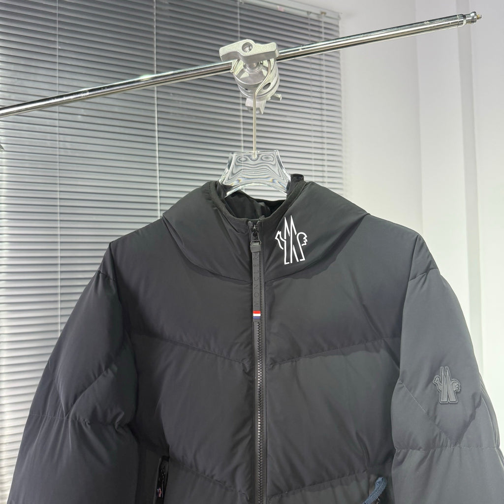 Moncler Quilted Black Hooded Puffer Jacket