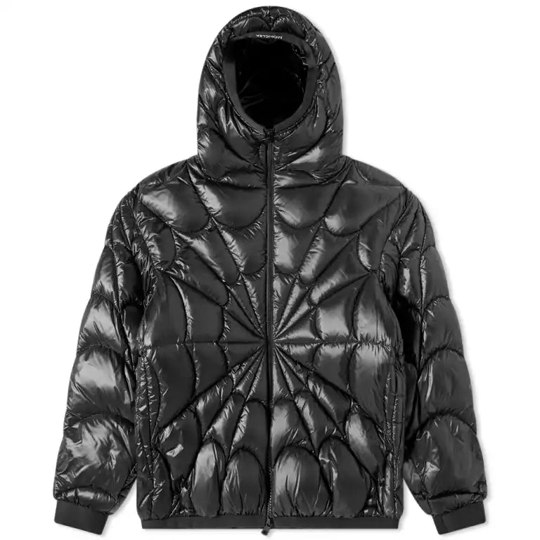 Moncler Radial Quilted Black Hooded Puffer Jacket