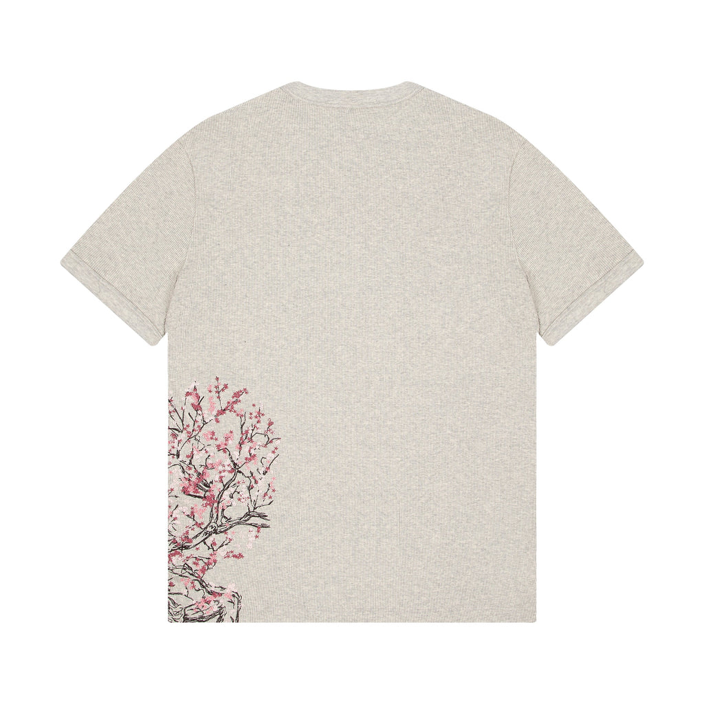 "blossom v3" ribbed T Shirt grey