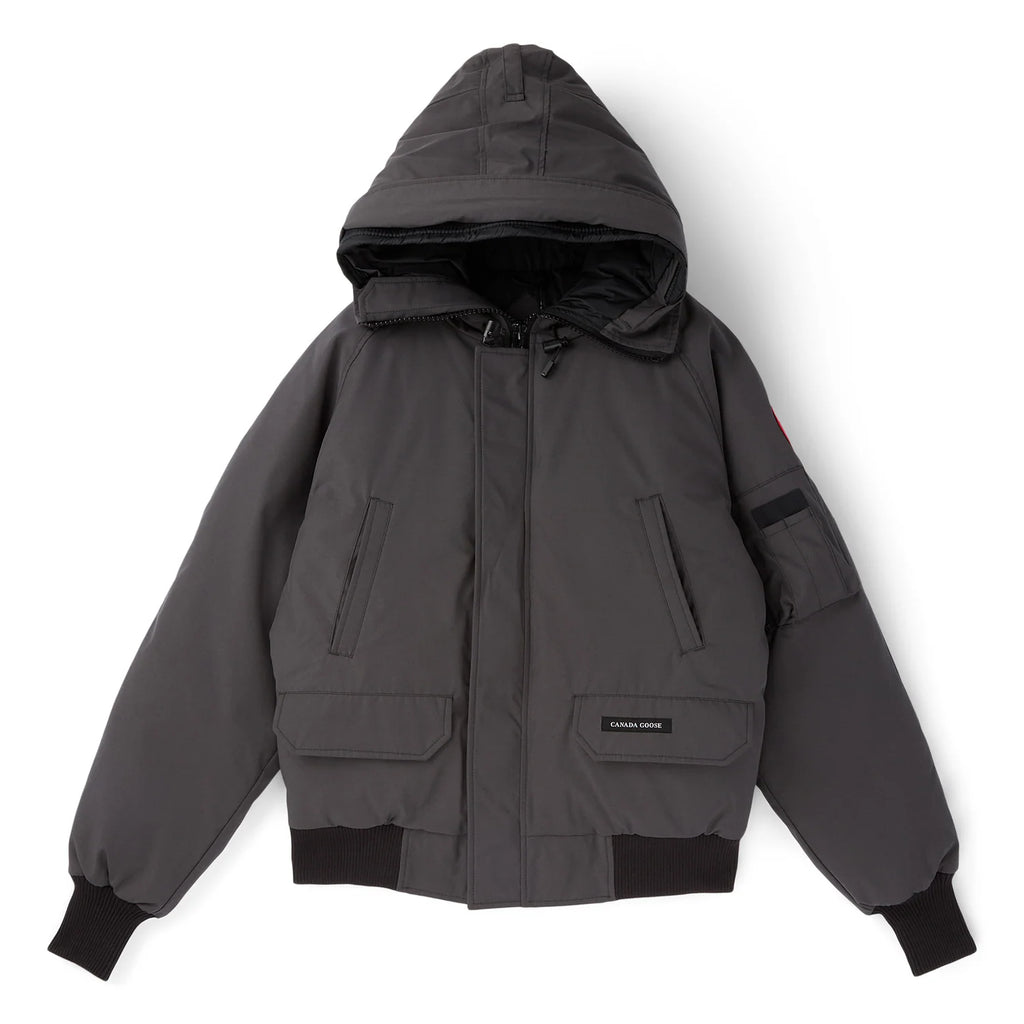 Canada Goose Charcoal Gray Hooded Bomber Jacket