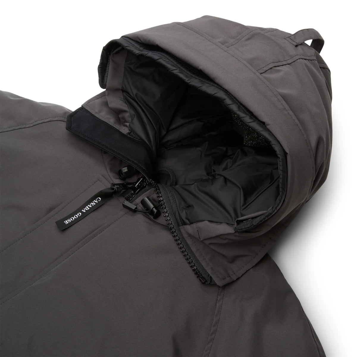 Canada Goose Charcoal Gray Hooded Bomber Jacket