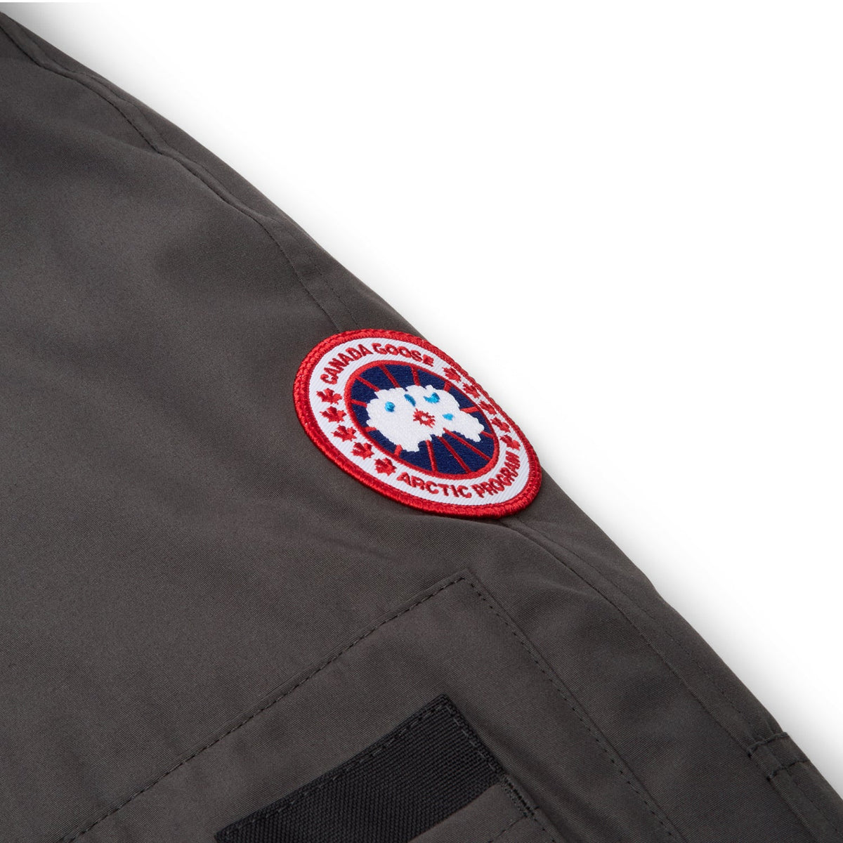 Canada Goose Charcoal Gray Hooded Bomber Jacket