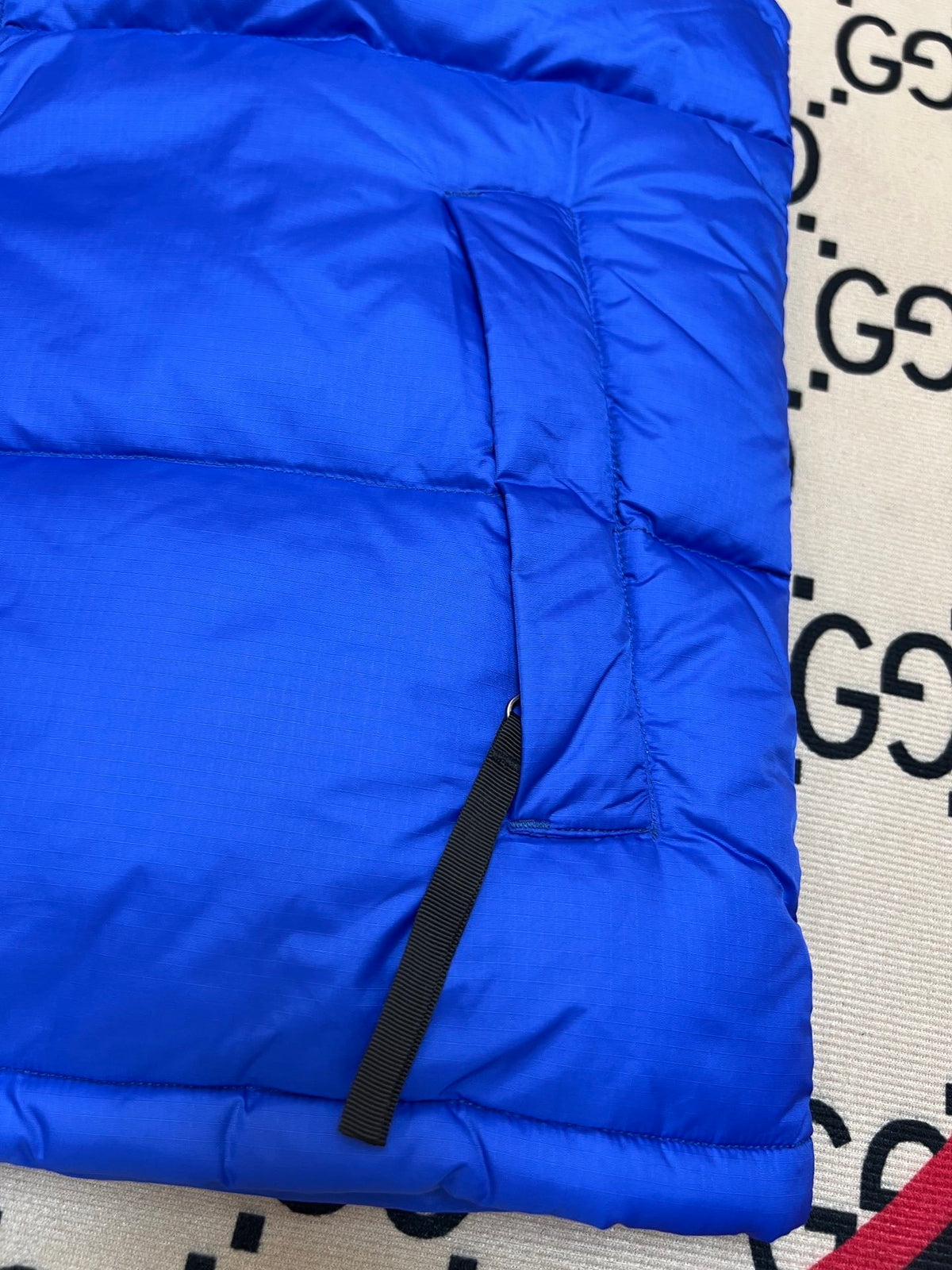 The North Face Quilted Royal Blue and Black Puffer Vest