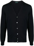 Zanone plunging V-neck fine-knit cardigan