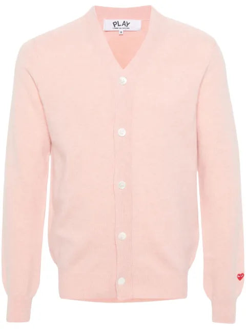 Comme Des Garçons Play logo-appliqué wool cardigan