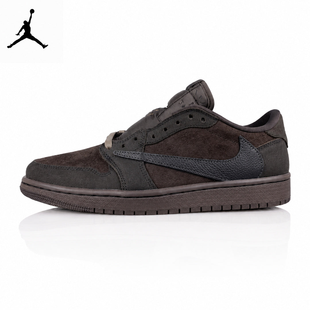 Air Jordan 1 Low Velvet Brown Black-Brown Unisex Sneakers DM7866-202