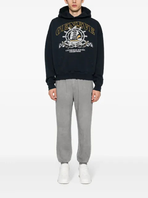 RHUDE nautical-print cotton hoodie
