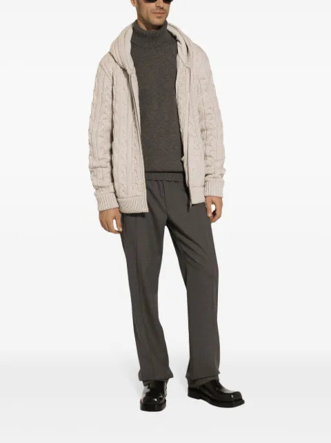 Dolce & Gabbana cable-knit hoodie