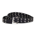 LONG GROMMET LEATHER BELT