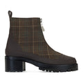 BROWN EXCLUSIVE PLAID CHRIS ANKLE BOOTS