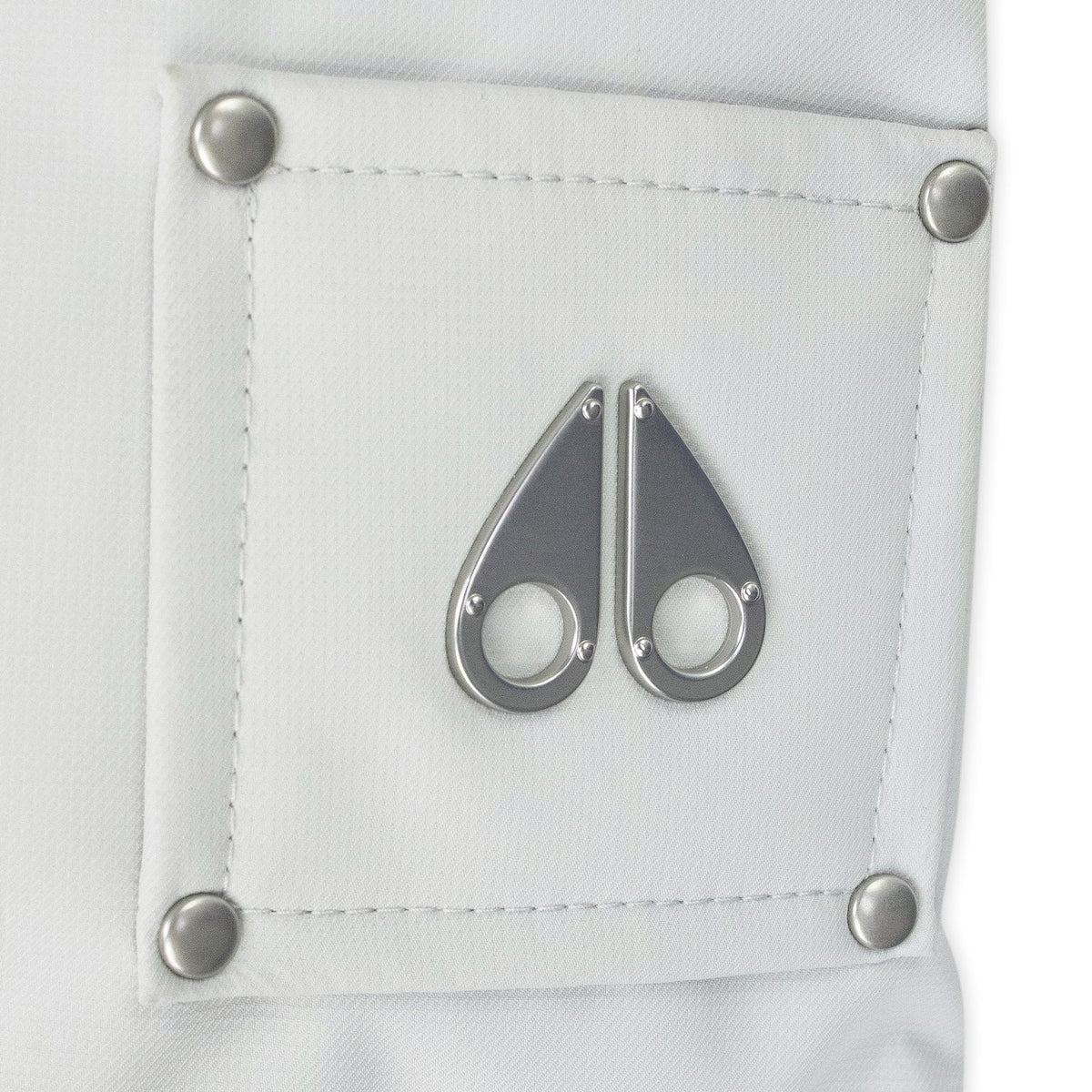 Moose Knuckles Quilted White Hooded Puffer Bomber Jacket