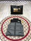 The North Face Quilted Gray and Black Puffer Vest