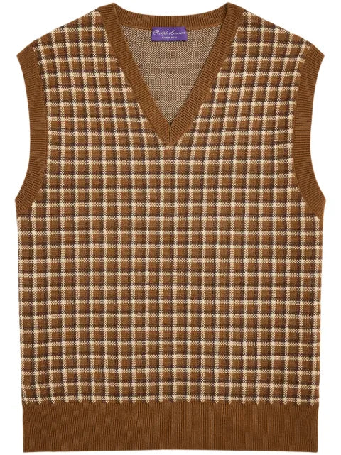 Ralph Lauren Purple Label check-pattern jumper