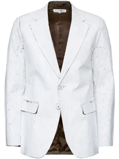 MM6 Maison Margiela coated-finish blazer