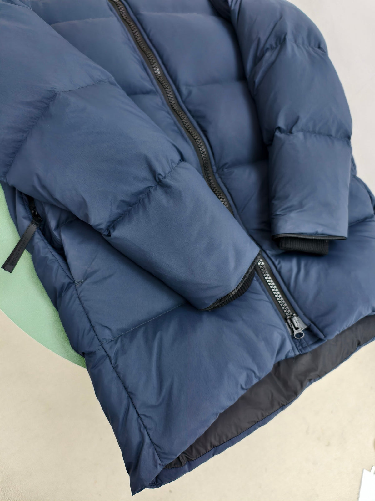 Canada Goose Quilted Navy Blue Hooded Zip-Front Puffer Jacket