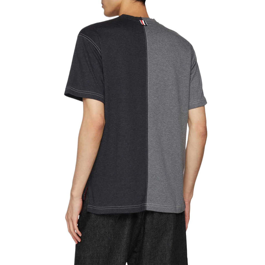 Classic Four-Bar T-Shirt with Button Side Vents - Premium Cotton | Thom Browne