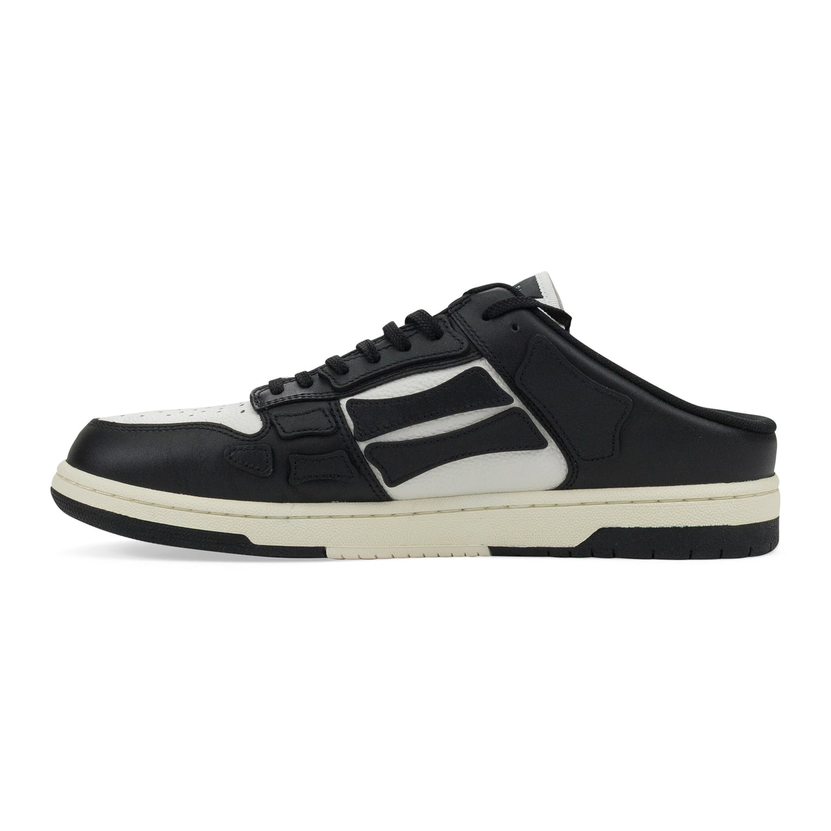 Black/White Skel Top Low Slip On