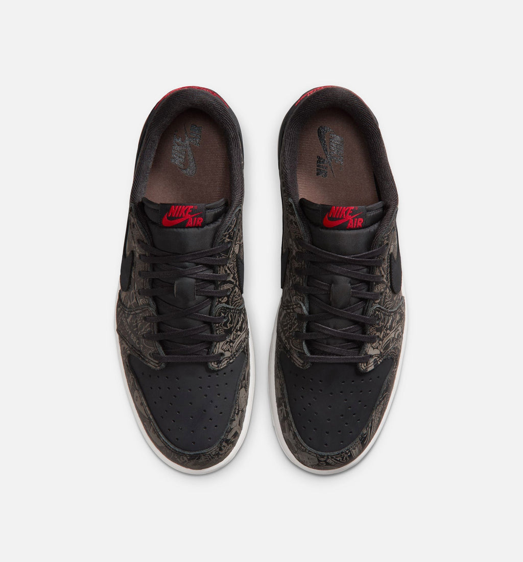 Air Jordan 1 Retro Low OG Laser Men's Sneakers - Black/Varsity Red/Summit White