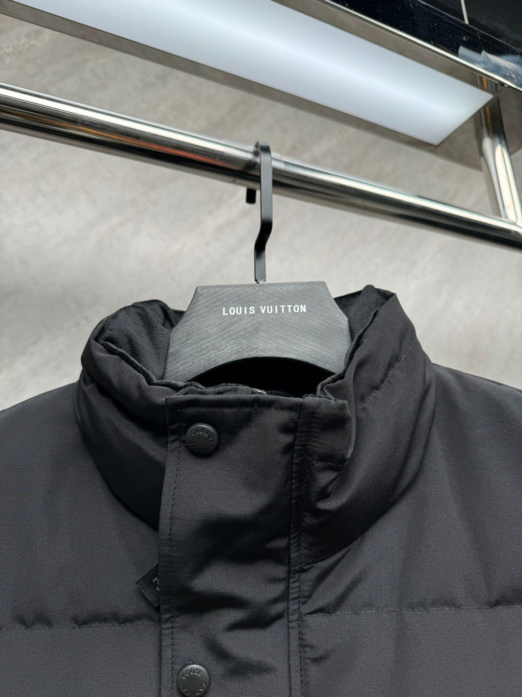 Canada Goose Quilted Black Snap-Front Puffer Vest