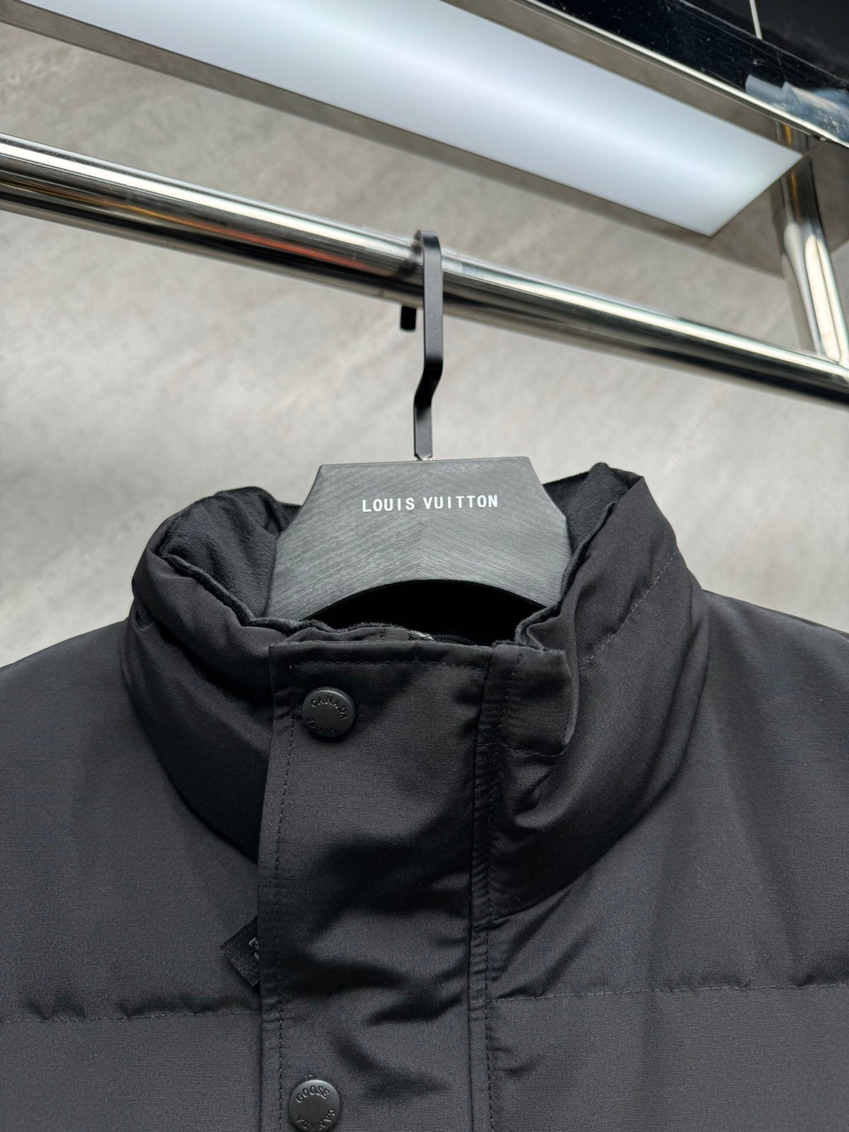 Canada Goose Quilted Black Snap-Front Puffer Vest
