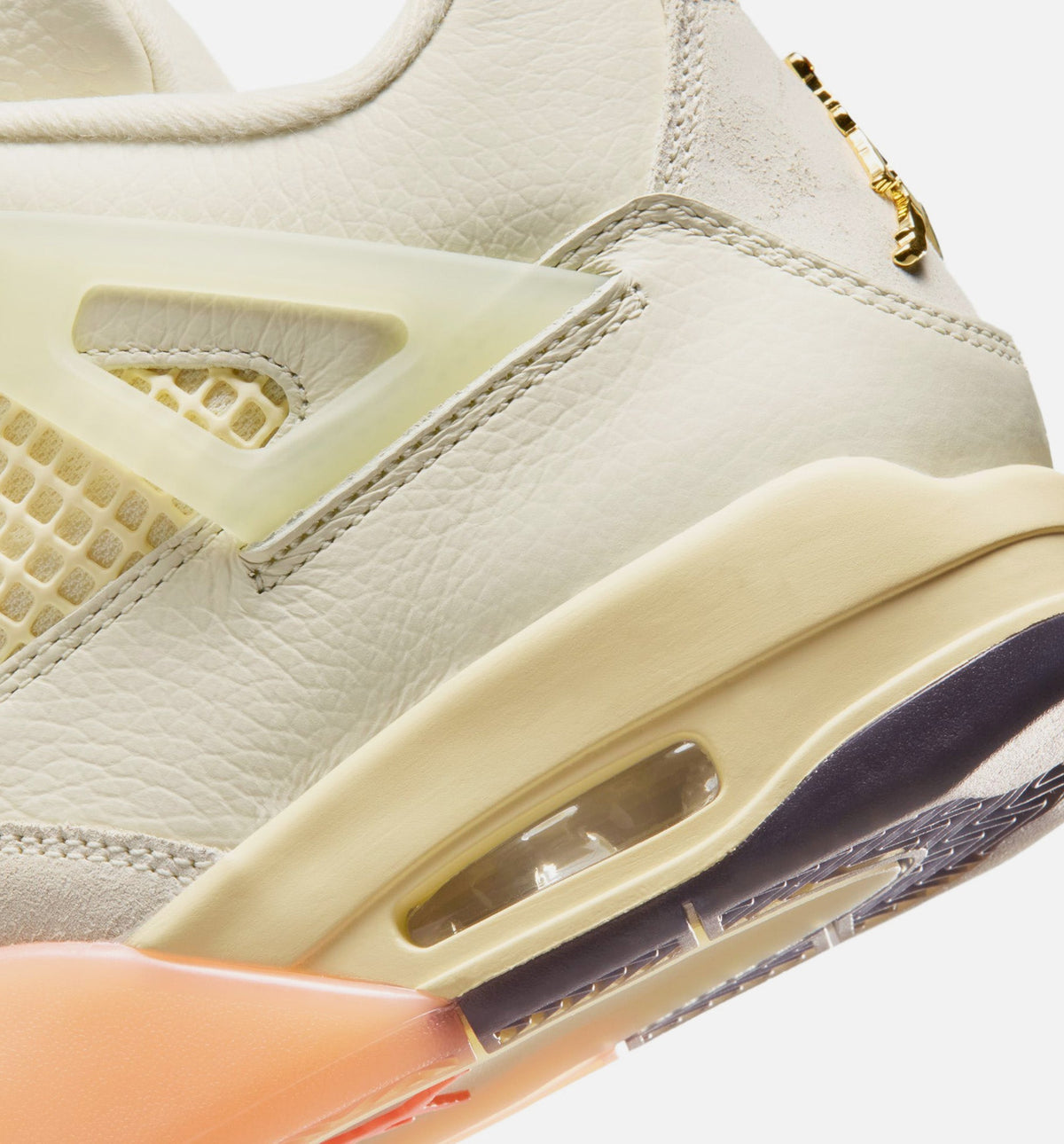 Air Jordan 4 Retro Birds of Paradise Women's Lifestyle Shoes - Coconut Milk/Metallic Gold/Bright Mango/Sundial/Black