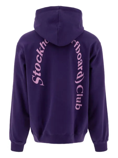 Stockholm Surfboard Club logo-print hoodie
