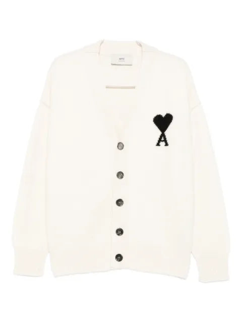 AMI Paris Ami de Coeur monogram wool cardigan