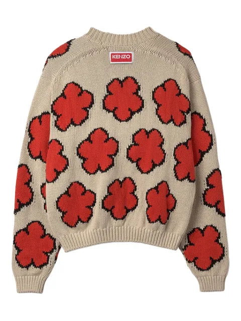 Kenzo flower intarsia-knit jumper