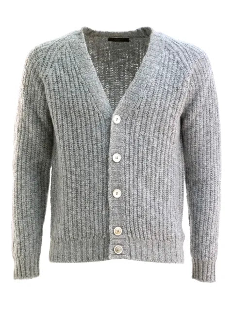 Zanone ribbed V-neck cardigan