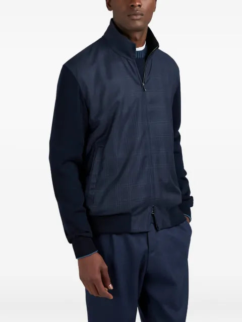 Paul & Shark check-pattern bomber jacket