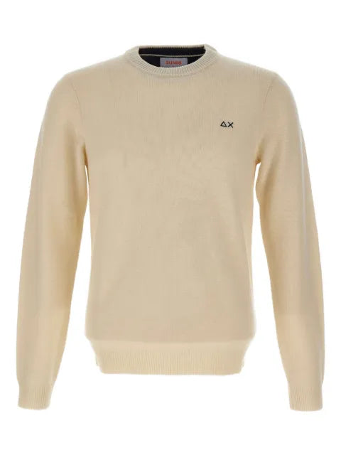 Sun68 embroidered-logo crew-neck sweater