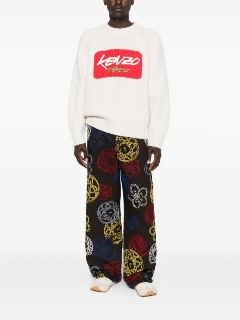 Kenzo logo-print crew-neck sweater
