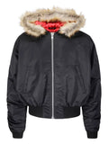 Stockholm Surfboard Club hooded puffer jacket