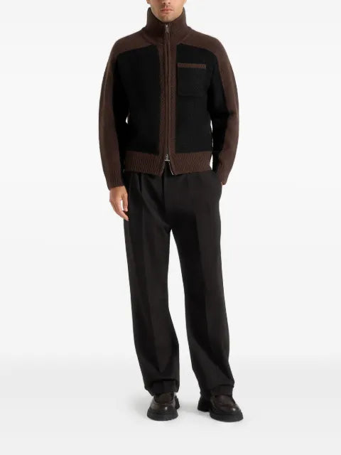Manière De Voir Rene colour block zip through cardigan