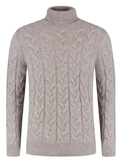 Gran Sasso cable-knit roll-neck sweater