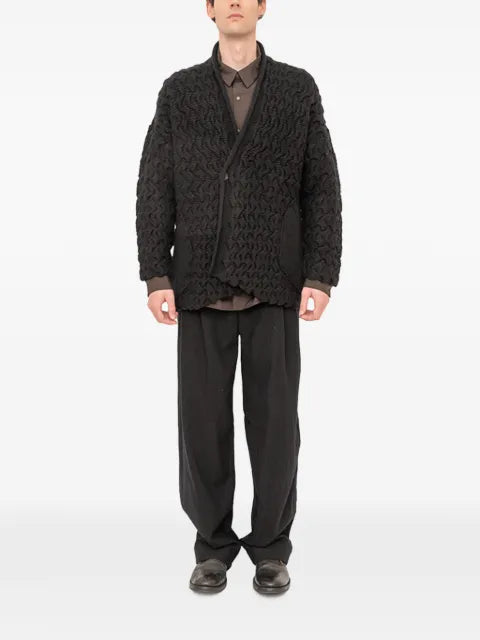 Devoa textured cardigan