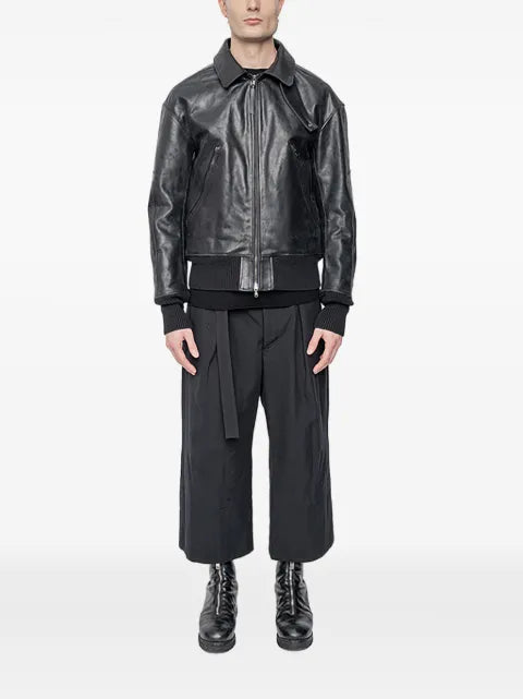 The Viridi-Anne zip-up leather jacket