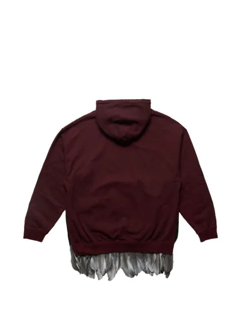 4SDESIGNS New Mexico feather-trim hoodie