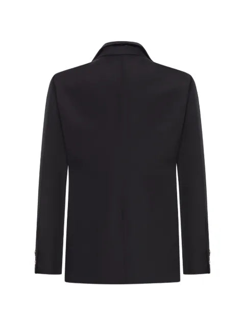 sacai double-breasted cotton blazer
