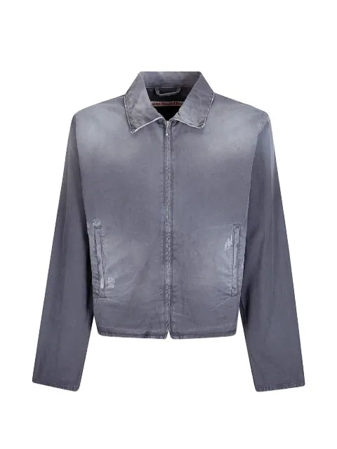Stockholm Surfboard Club distressed logo-print jacket