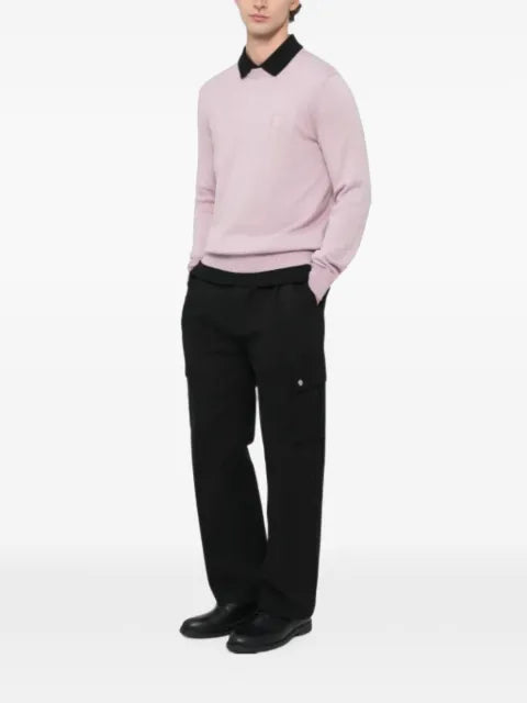 BOSS logo patch crew-neck sweater