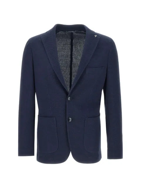 Marchesani honeycomb-weave slim-fit blazer