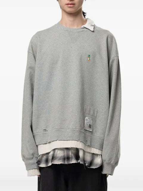 Maison MIHARA YASUHIRO layered-design distressed sweatshirt