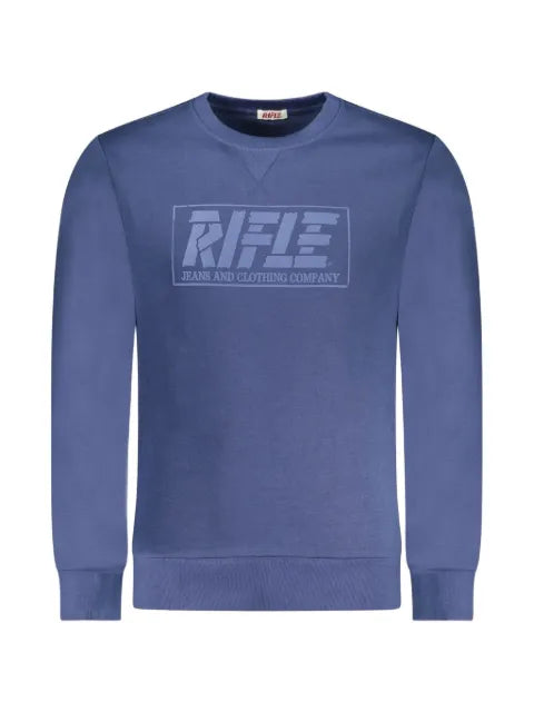 RIFLE logo-print cotton sweater