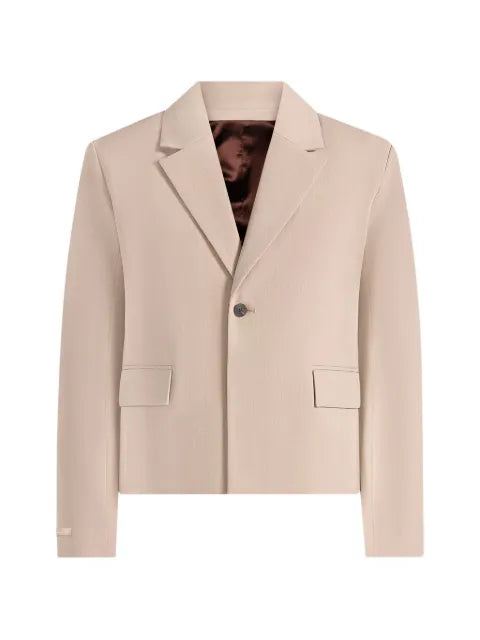 Manière De Voir Silas in beige tailored cropped blazer