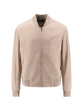 BOSS leather bomber jacket