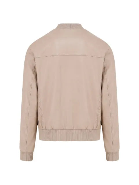 BOSS leather bomber jacket