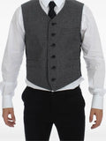 Dolce & Gabbana textured-finish V-neck waistcoat