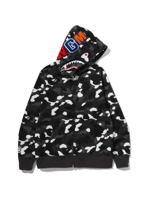 A BATHING APE® Shark camouflage-print hoodie